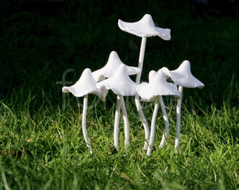 Handgemachte Pilze aus Polymer Clay: 5er Set, Indoor/Outdoor Dekoration