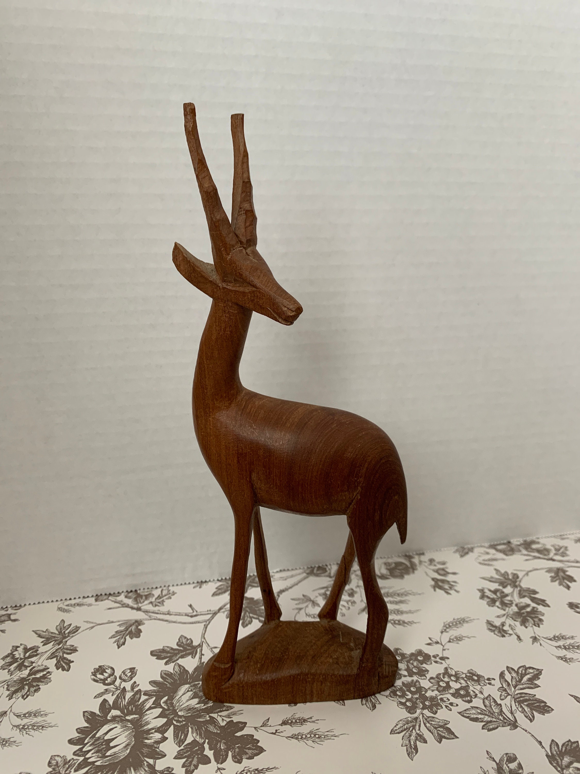 Mid century modern wooden deer figurine Etsy