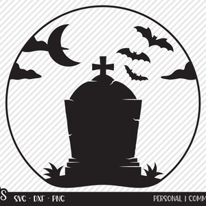 Spooky Tombstone SVG, Cut File, Halloween Shirt Design, Kerkhof Rip Grafsteen, Haunted House Decor, Cross, Cricut, Silhouette, DXF, PNG