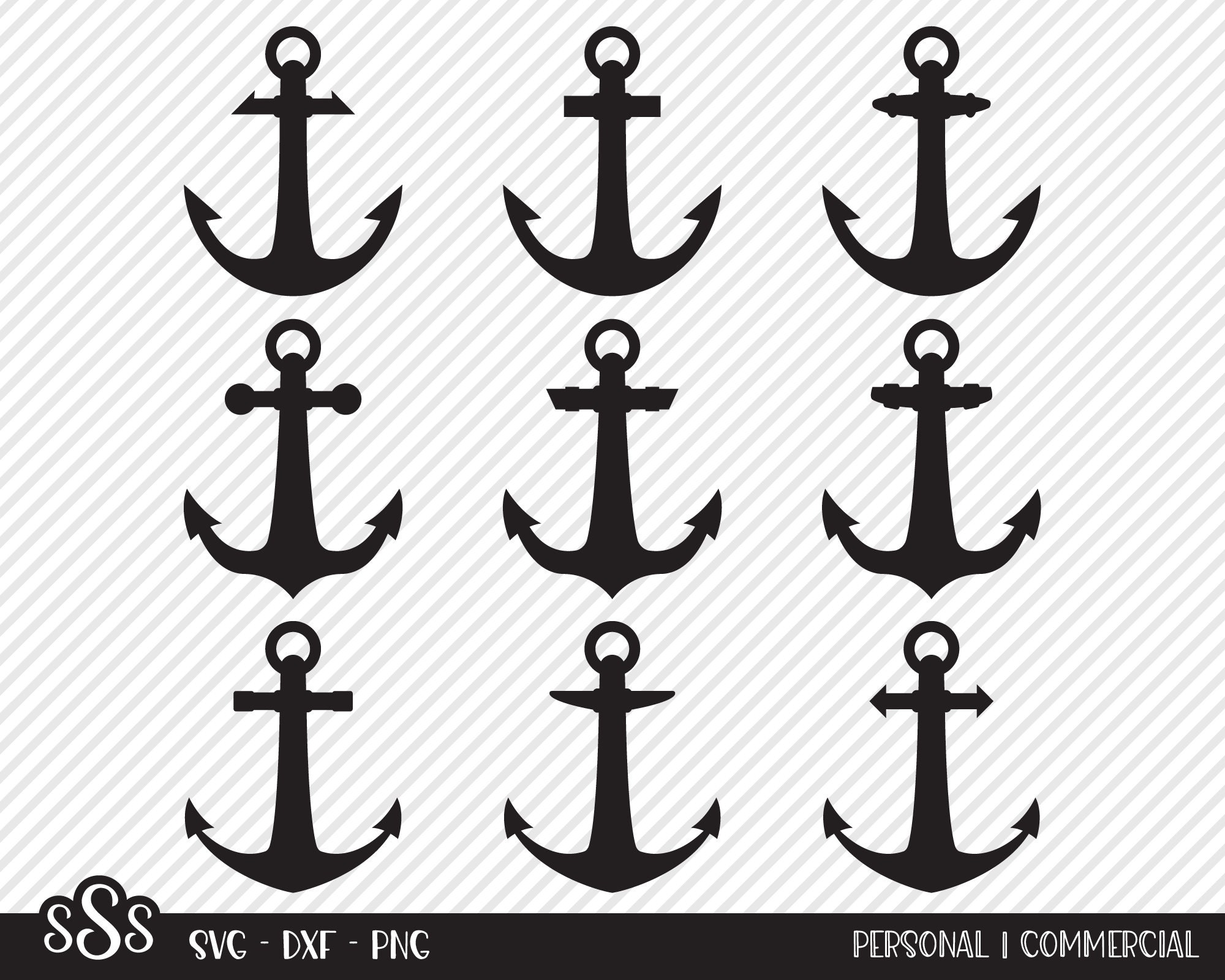 Ship Captain Anchor Bundle SVG, Cut File, Summer Shirt Design