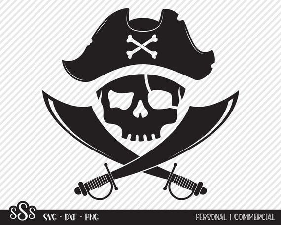 Pirate Skull & Crossed Swords SVG Cut File Summer Shirt - Etsy
