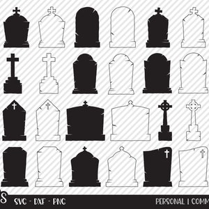 Tombstone Bundel SVG, Cut File, Halloween Shirt Design, Kerkhof Rip Grafsteen, Haunted House Decor, Overzicht, Cricut, Silhouet, DXF, PNG