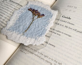 Pressed Flower Handmade Paper Bookmark