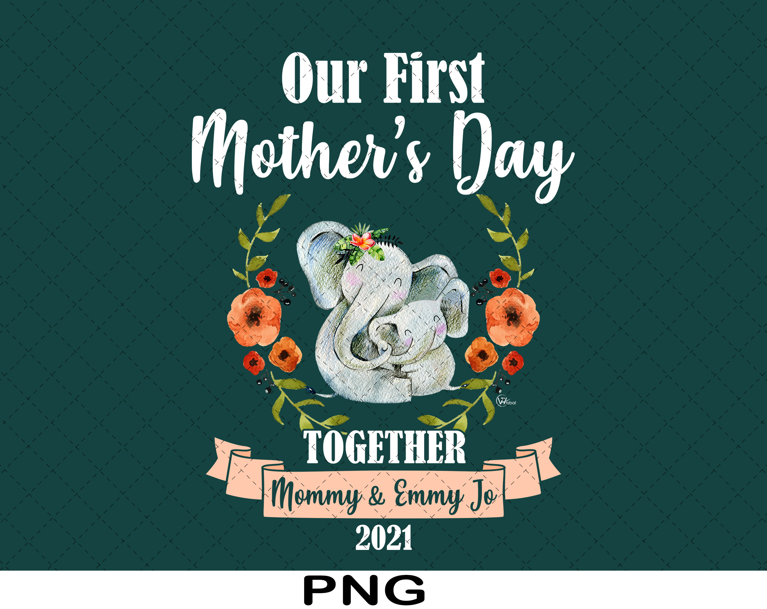 Our First Mother's Day PNG Together Mommy And Emmy Jo | Etsy