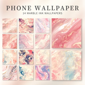 14 pink marble phone wallpaper, iphone colorful aesthetic wallpaper, digital wallpaper, modern abstract wallpaper, unique wallpaper