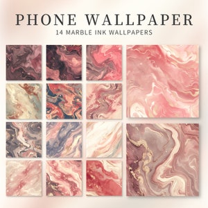 14 pink marble phone wallpaper, iphone colorful aesthetic wallpaper, digital wallpaper, modern abstract wallpaper, unique wallpaper