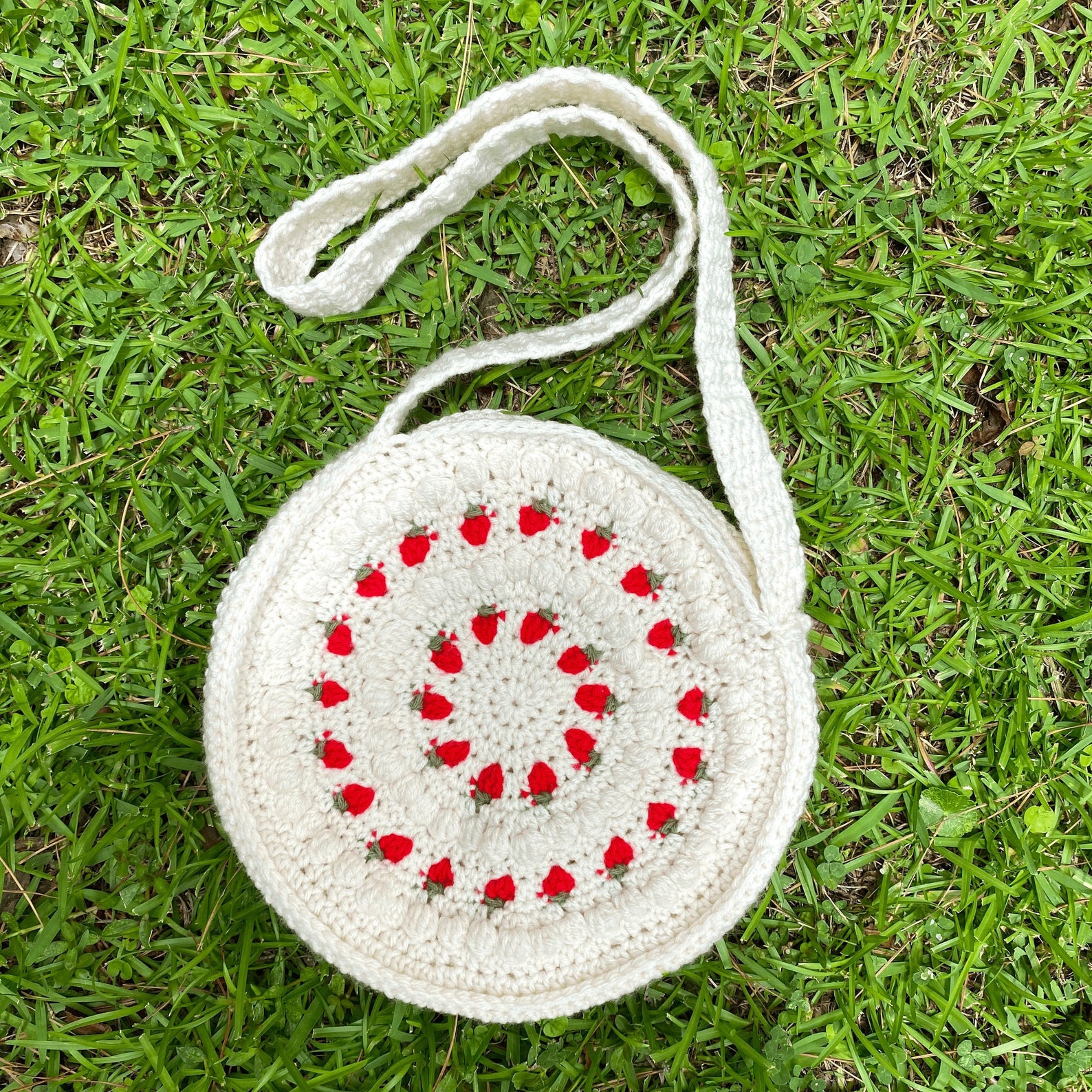 Strawberry Cottagecore Crochet Tote Bag | Etsy