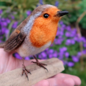 Needle Felted Robin, Robin Ornament, Felt Art, Felted Bird, Felt Bird image 9