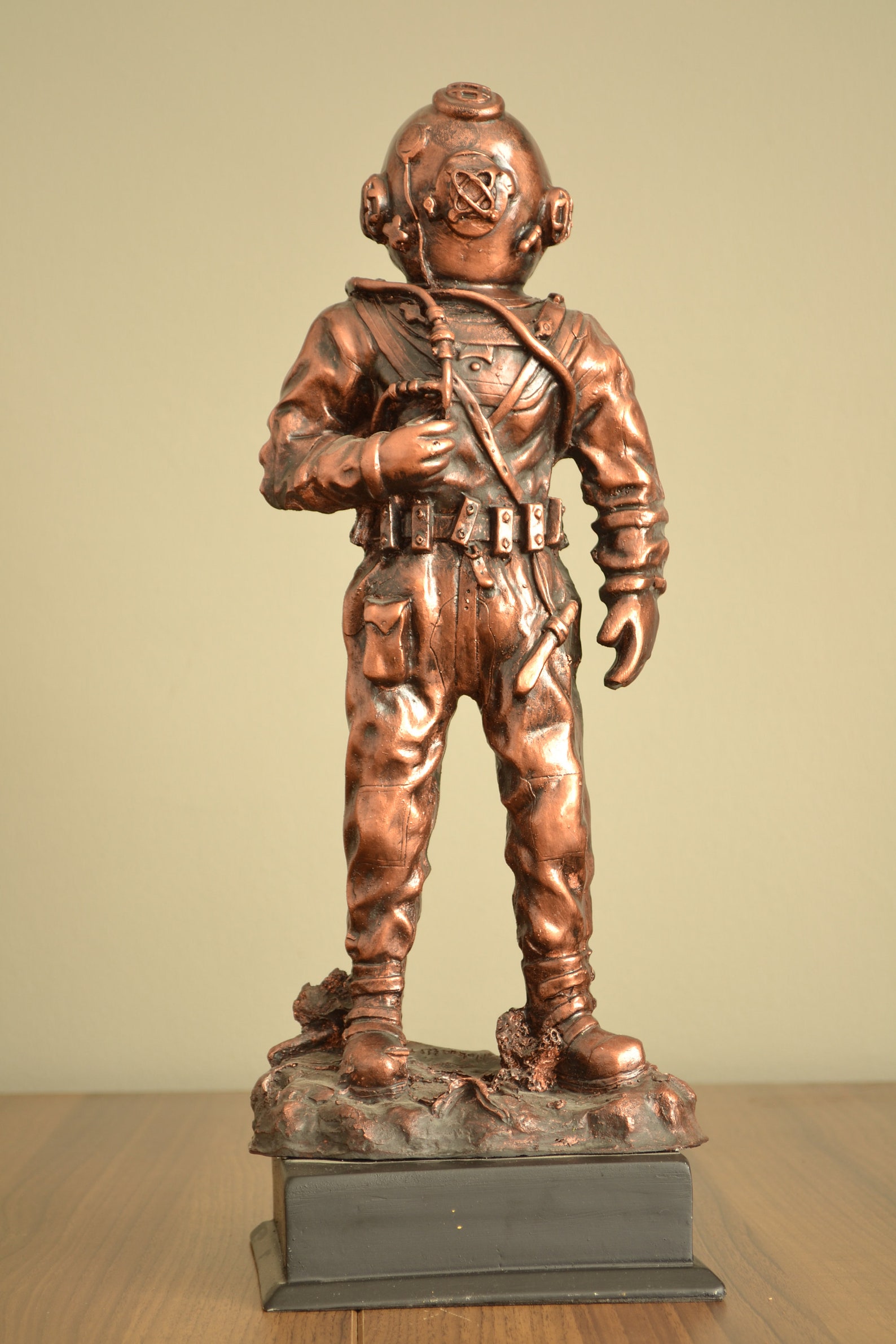 Diver Figurine Statue Home Decor Gold Color Diver Figurine Etsy