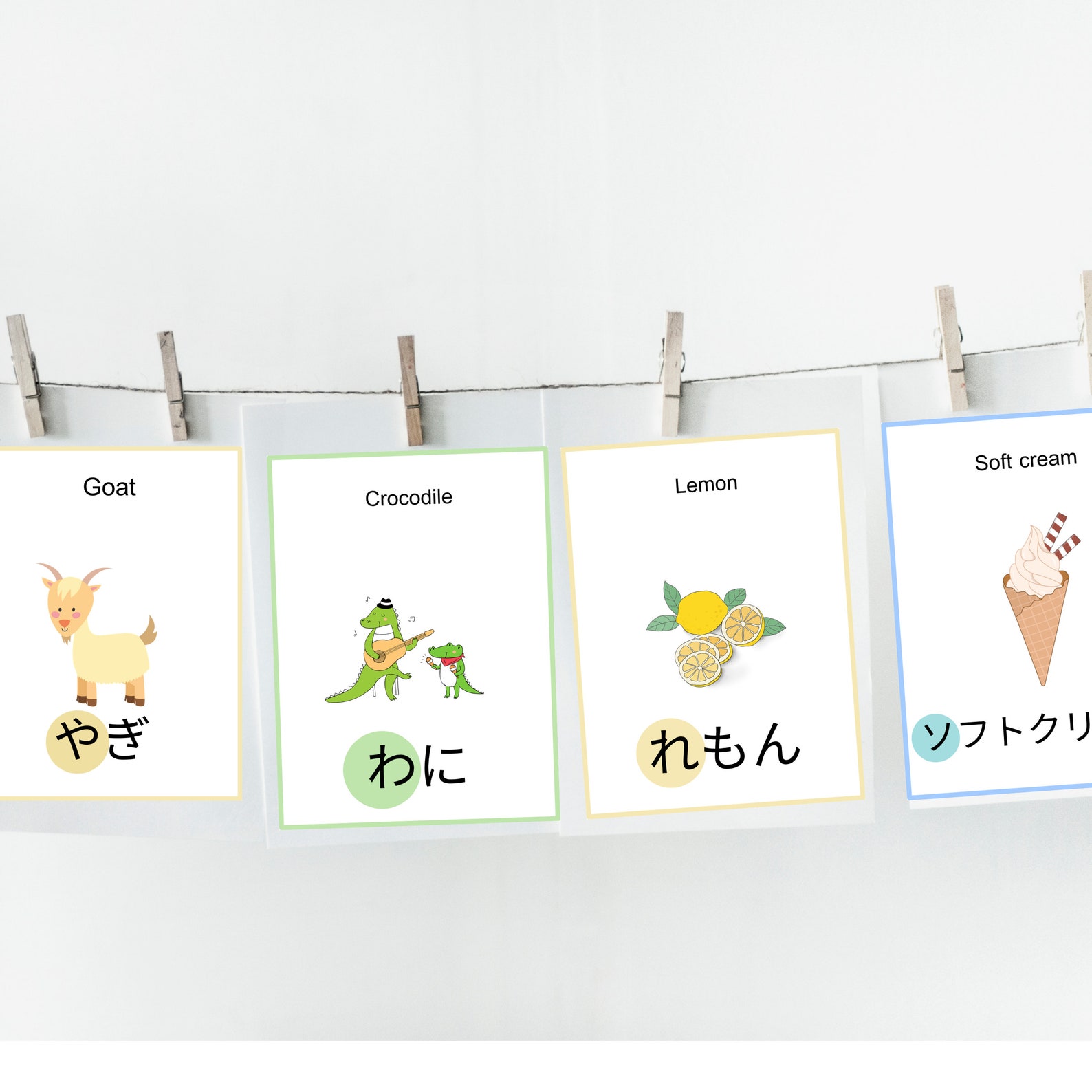 Japanese Alphabet Poster & Hiragana/katakana Flash Cards Etsy