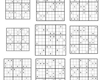 30000 sudoku printable puzzles etsy