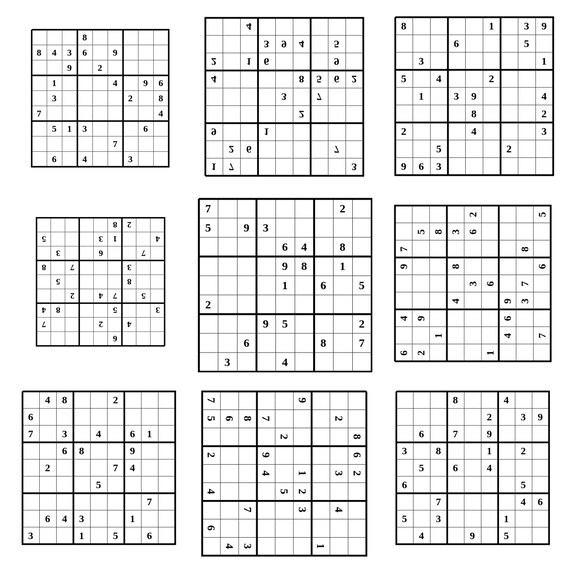 30000 Sudoku Printable Puzzles Etsy