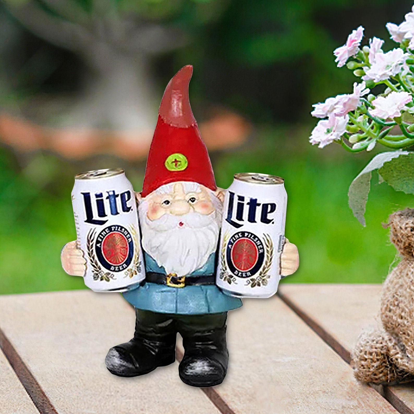 Mini Drunk Gnome Statue Dwarfs Resin Outdoor Garden Etsy