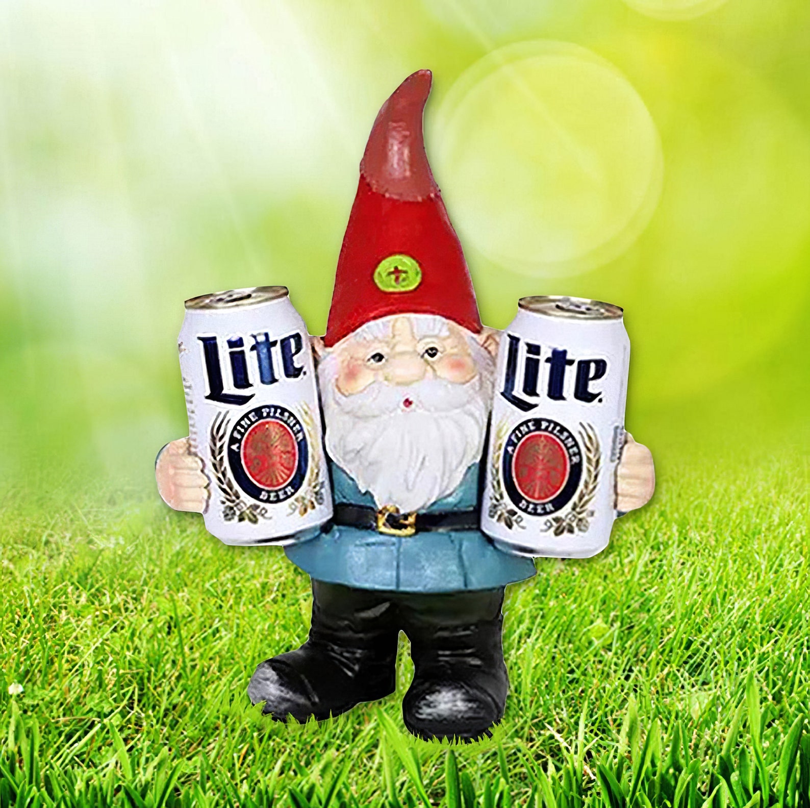 Mini Drunk Gnome Statue Dwarfs Resin Outdoor Garden | Etsy