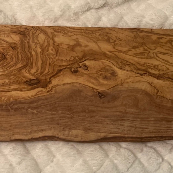 Personalized olive wood board,  live edge slab, cutting board,  charcuterie board, wedding gift , engagement, housewarming, realtor closing