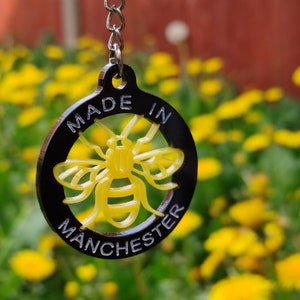 Manchester Bee Acrylic Key Chain