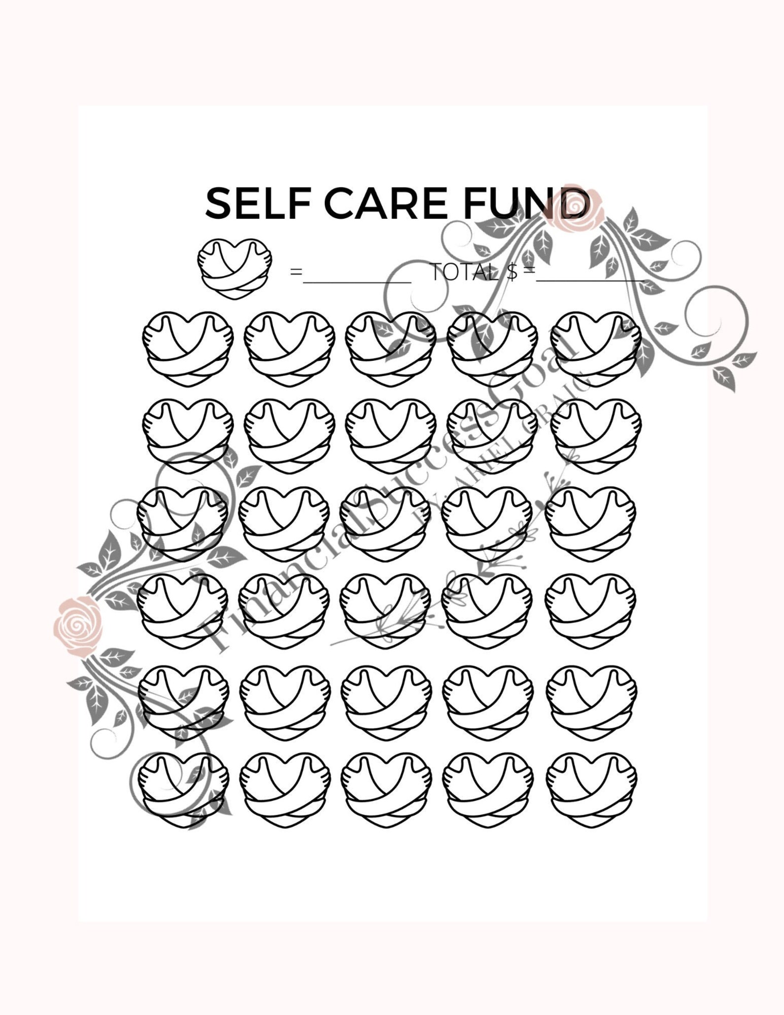 Self Care Fund Letter Size Self Care Printable Savings Etsy