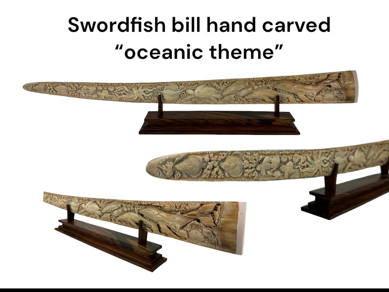 Swordfish Bill Hand Carved oceanic Theme Etsy