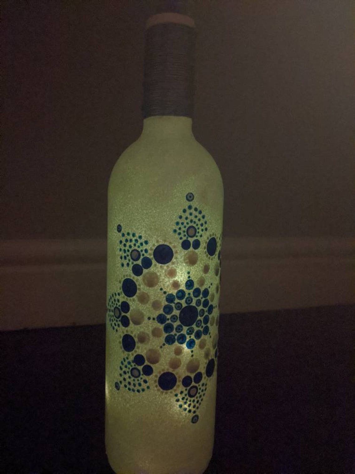 Decorative Light Up Wine Bottle Etsy