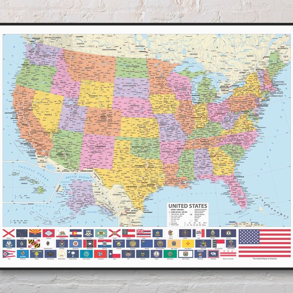 Wall Map - Etsy