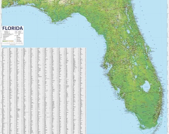 Physical Map of Florida (Adobe Illustrator, PDF)