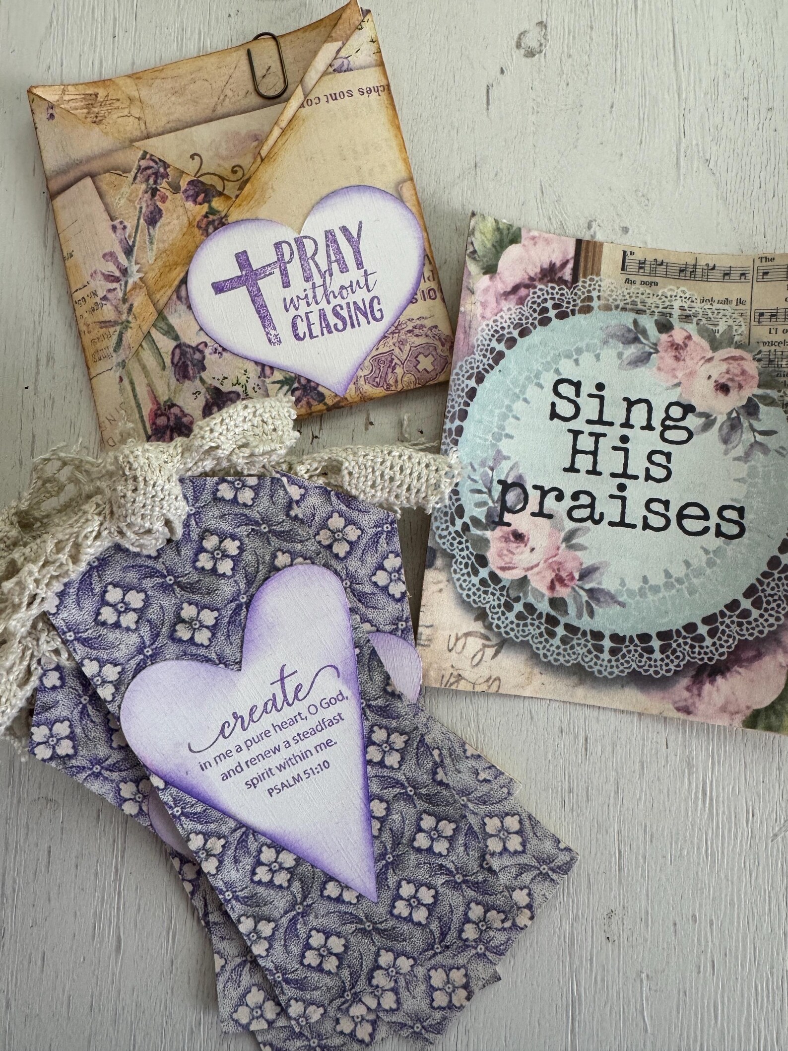 Handmade Christian Card & Prayer Pocket Set - Etsy