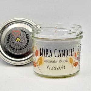 MiRa Candles &quot;Auszeit&quot; 90g scented candle in a glass