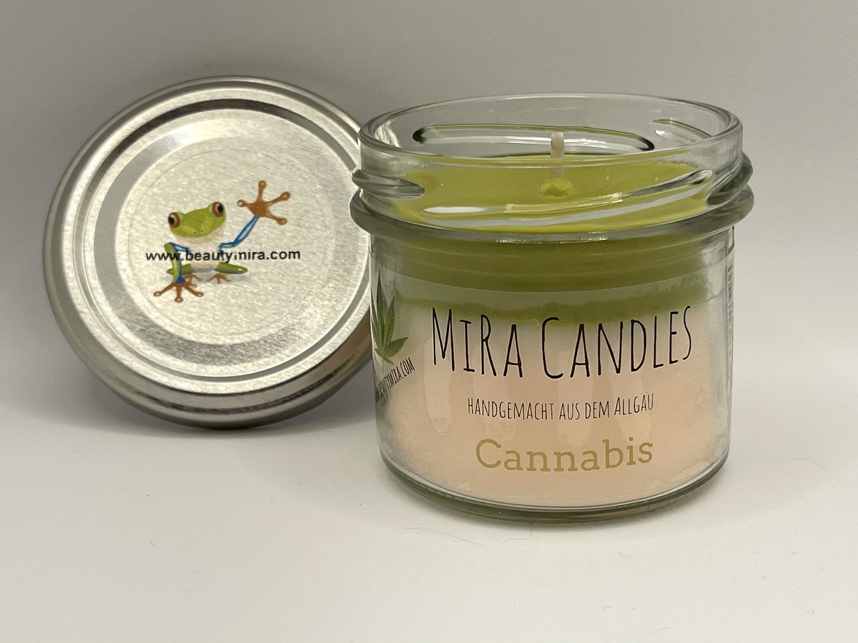 MiRa Candles Cannabis scented candle in glass Etsy
