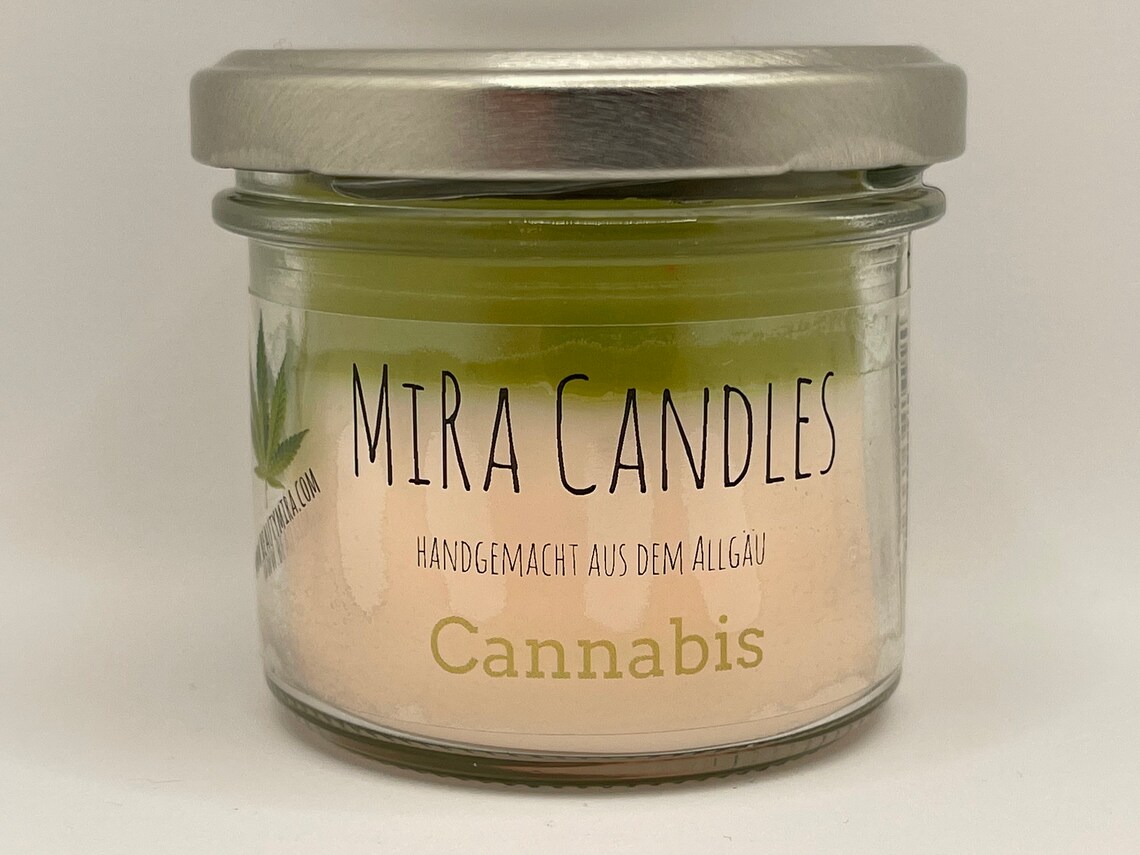 Mira Candles cannabis Scented Candle in Glass Etsy