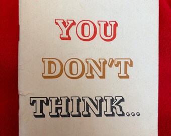 War Department Pamphlet No.21-15 “You Don’t Think” (VD)