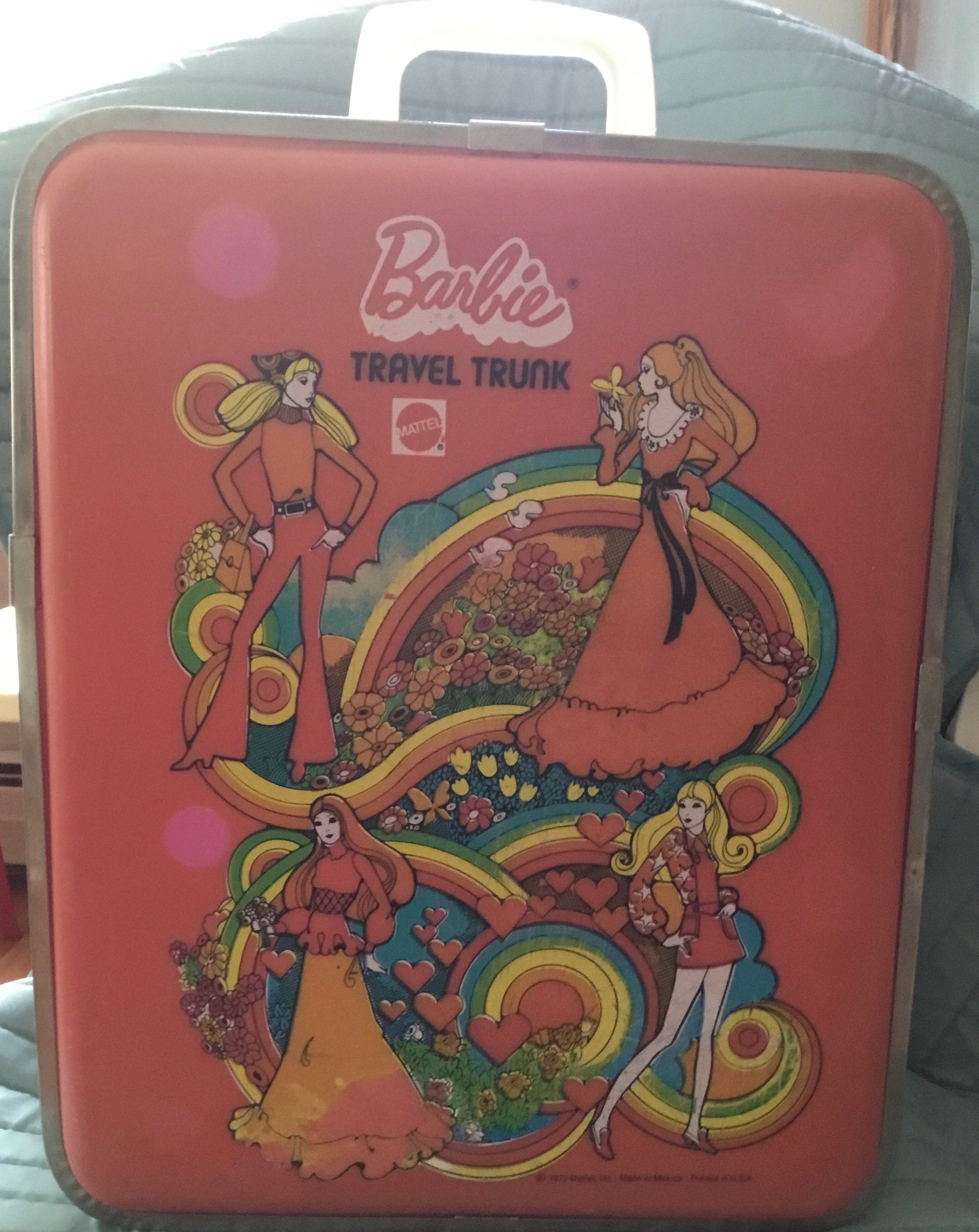 vintage barbie travel trunk