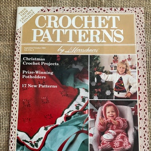 Herrschners Crochet Patterns Magazine: 1989 Christmas Toy & Potholder Projects