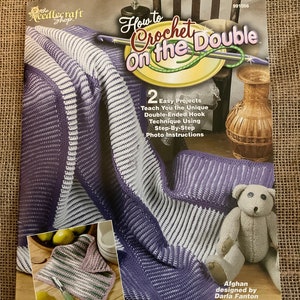 Double Sided Crochet Patterns: Afghan & Dishcloth (Leaflet)