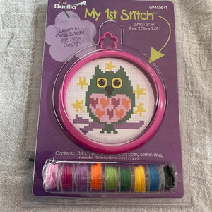 Janlynn Mini Counted Cross Stitch Kit 2.5 Round-Owl (18 Count), 1