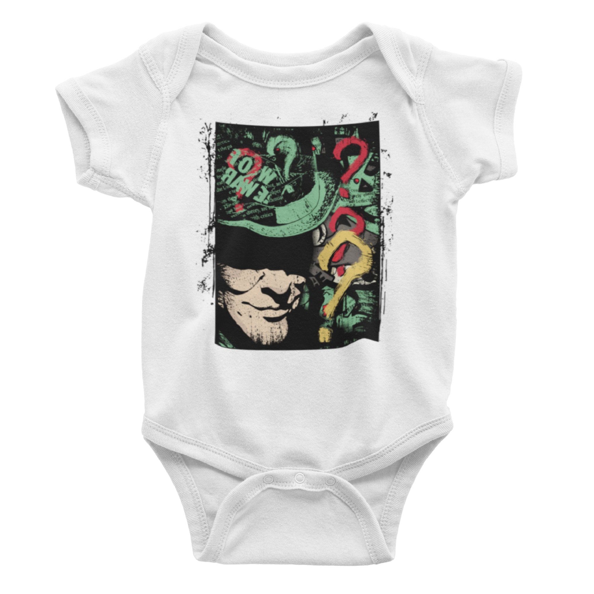 Customised Riddler Question Mark Baby Rompers Aesthetic Graphic Baby ...