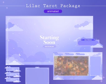 vtuber overlay blue | animated twitch overlay galaxy | magical stream overlay purple | stream package night sky