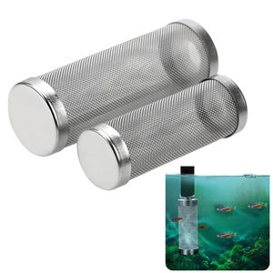 Shrimp Net Cylinder Filter Stainless Steel Inflow Inlet Protect, Aquarium Accessories