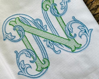 Personalized Vine Monogram Hand Towel
