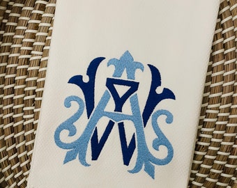 Personalized Chic Monogram Hand Towel