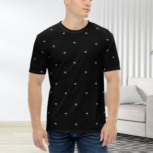 Palm Trees All-over Print Men T-shirt, Fun Men Shirt, Palms T-shirt for Men, Tropical Theme T-shirt, Summer Shirt, Casual Shirt for Men