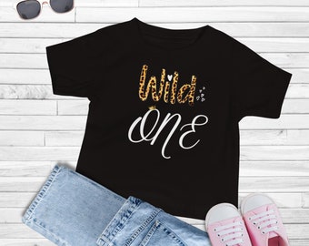 Chemise Wild One Animal Print, Chemise Premier Anniversaire, Chemise Wild One, Safari Animals Zoo, Baby Short Sleeve Tee, T-shirt Léopard, Baby Tshirt