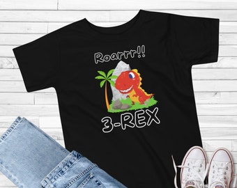 Three Rex Shirt, Dinosaur Birthday Shirt, 3rd Birthday Shirt Boy, Dinosaur Birthday Shirts, Dinosaur Birthday Tees, Three Rex Birthday Shirt