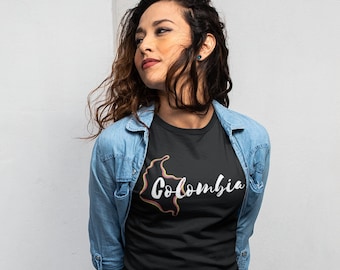 Colombia Shirt, Latina Shirt, Latina Gift, Colombiana T-shirt, Women Short Sleeve Tee, Colombiana Gift, Latina T-shirt, Colombian Pride