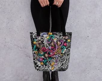 Weekender Bag, Spacious Tote Bag, Everyday Tote Bag, Trendy Shopping Bag, Colorful Beach Bag, Large Canvas Bag, Reusable Bag, Fabric Bags