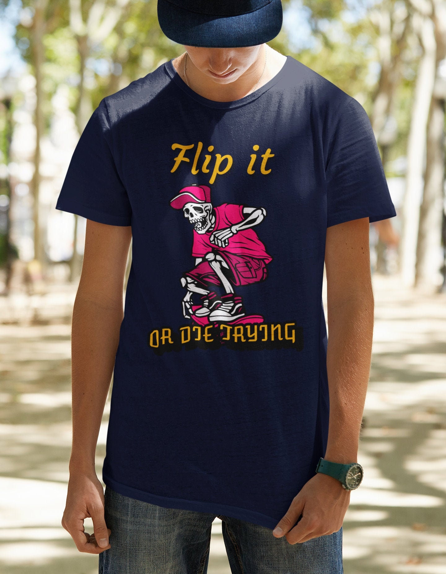 Flip It or Die Trying, Skateboard Lover, Cool Skateboarding Shirt