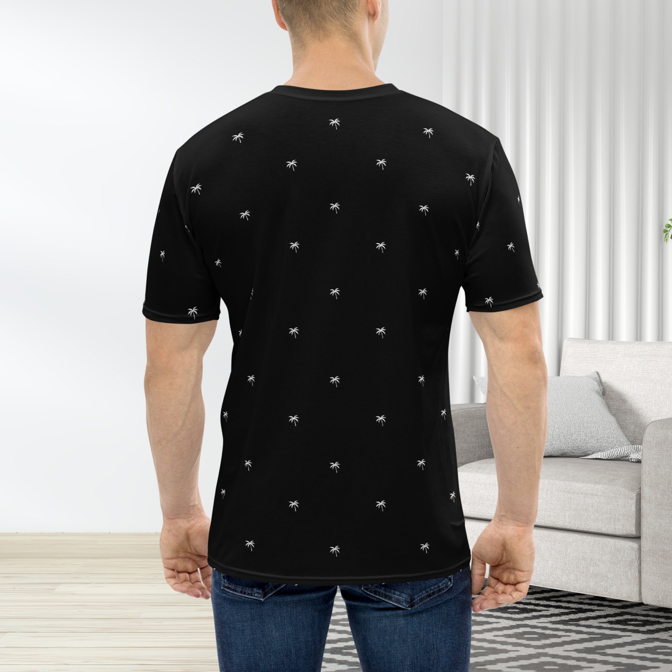 Palm Trees All-over Print Men T-shirt, Fun Men Shirt, Palms