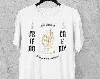Friend Enemy Shirt, Soft Grunge Shirt, Goth Tee, Streetwear Shirt, Renaissance Shirt, Aesthetic Shirts, Gothic Shirt, Tumblr Clothing