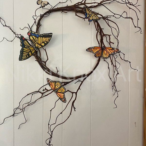 Spring Whimsy Butterfly Wreath