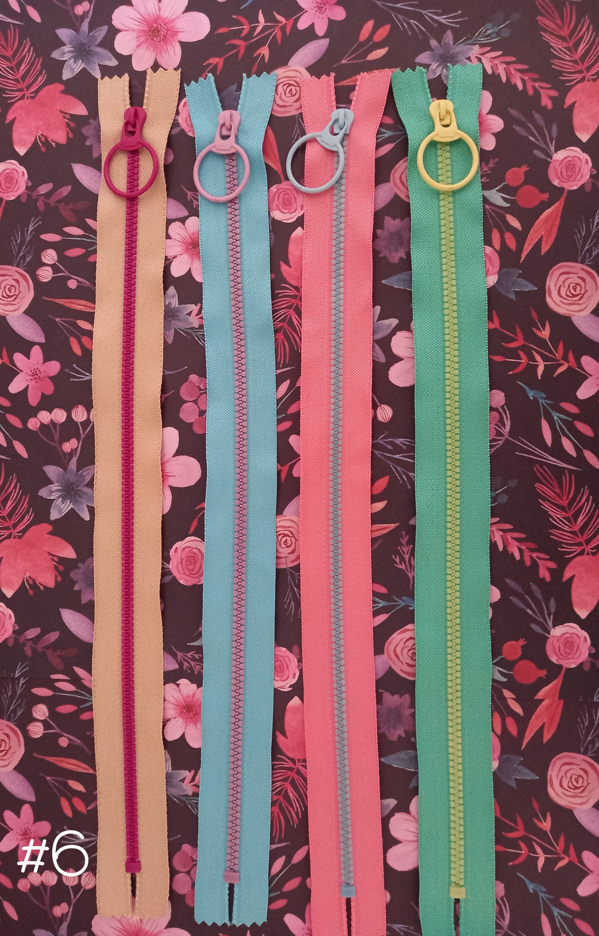 Pack of 30 cm coloured no. 3 zipper 4 units / ref 6 Etsy