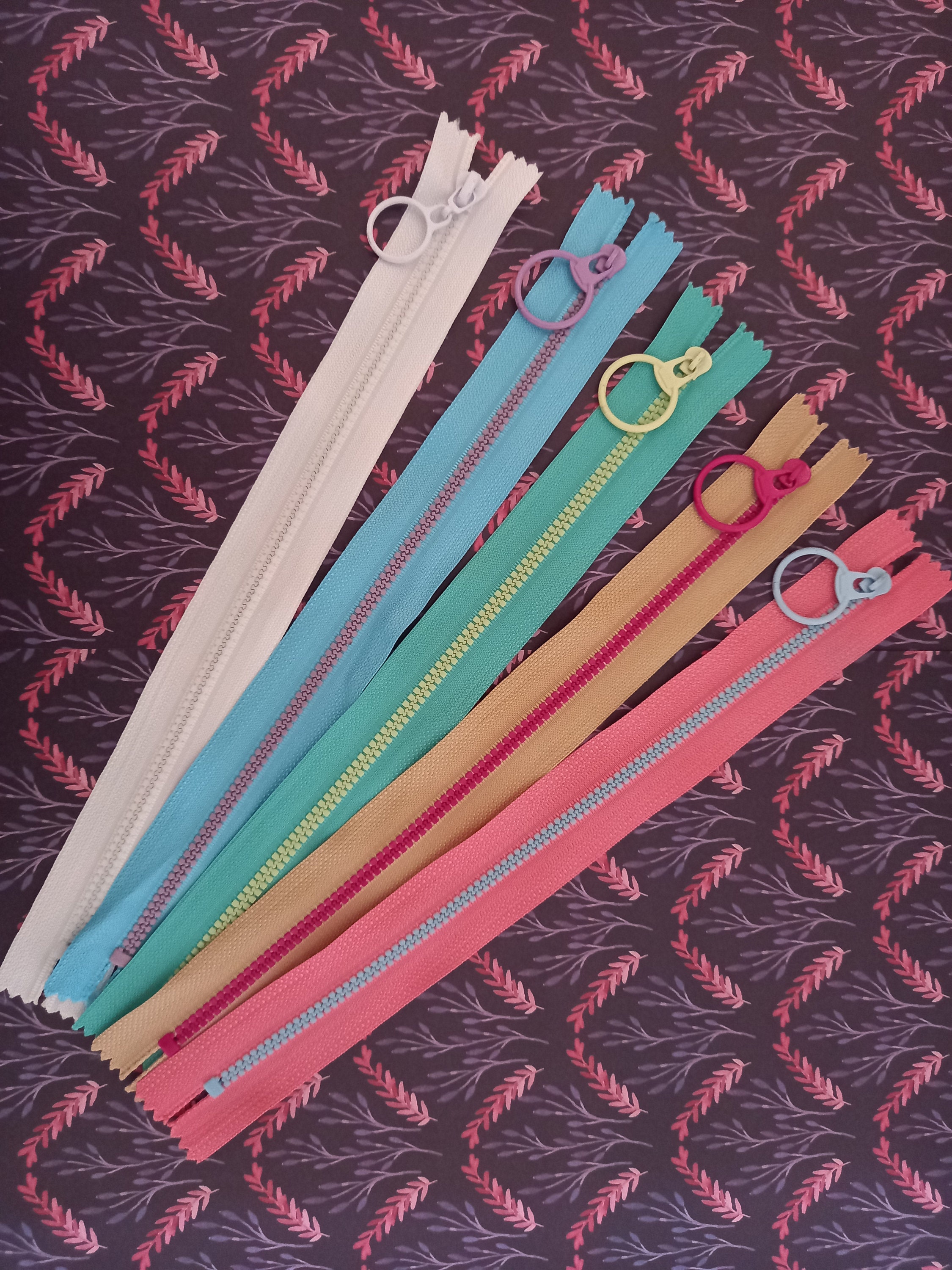 Pack of 25 cm coloured no. 3 zipper 5 units / ref 1 Etsy